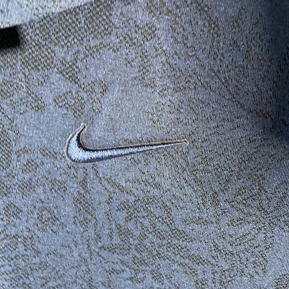 Nike Men's Medium Polo Dri-fit Breathable Blue Floral - Picture 3 of 7